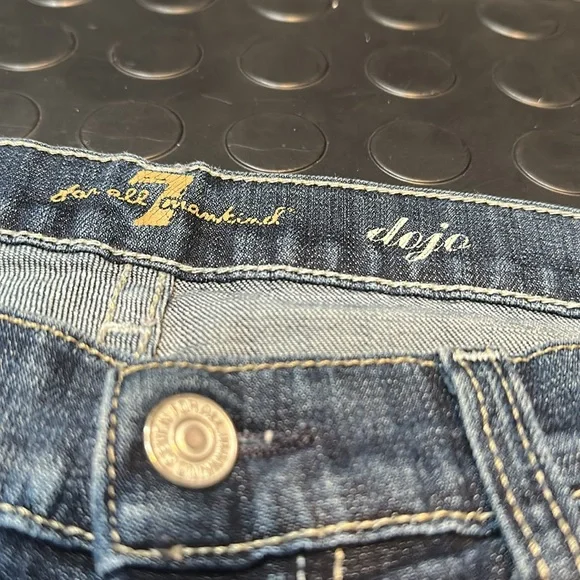 7 For All Mankind 30 x 29 Blue Flare & Wide Leg Jeans - Picture 5 of 12